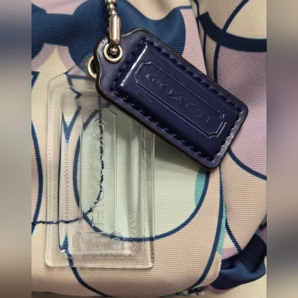 Coach Kyra Scarf Multicolor Patterned Backpack With Drawstring/Magnetic Closure - Picture 5 of 11